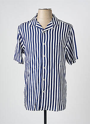 Chemise manches courtes coupe cintrée bleu ONLY & SONS homme