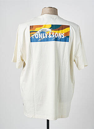 T-shirt stretch manches courtes beige ONLY & SONS homme