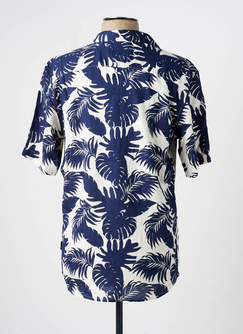 Chemise manches courtes col tailleur bleu ONLY & SONS homme