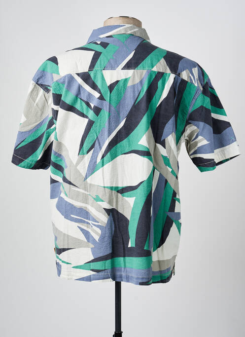 Chemise manches courtes col tailleur vert KAPORAL homme