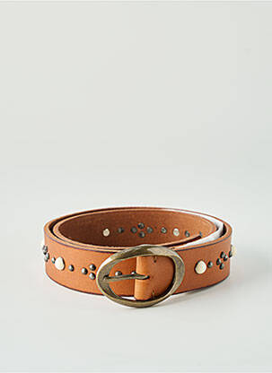 Ceinture effet matière satinée marron PEPE JEANS femme