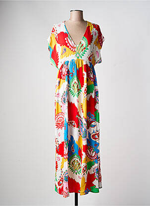 Robe longue manches courtes manches courtes rouge LES TROPEZIENNES PAR M.BELARBI femme