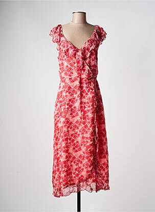 Robe longue manches courtes manches courtes rouge LA PETITE ETOILE femme