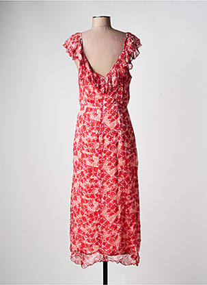 Robe longue manches courtes manches courtes rouge LA PETITE ETOILE femme