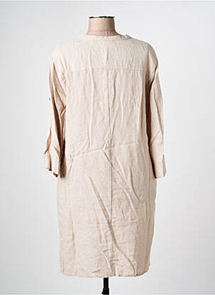 Robe courte manches 3/4 manches 3/4 beige CREAM femme