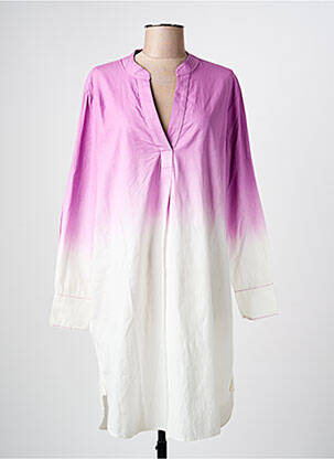 Robe mi-longue manches longues manches longues violet STORIATIPIC femme