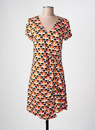 Robe courte manches courtes manches courtes orange LOLA ESPELETA femme