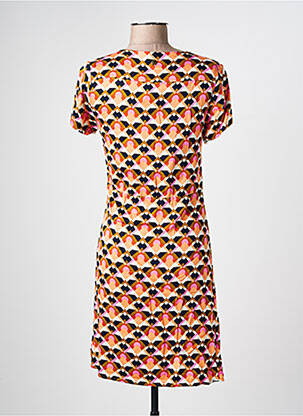 Robe courte manches courtes manches courtes orange LOLA ESPELETA femme