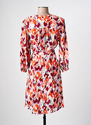 Robe mi-longue coupe fluide manches longues orange GARCIA femme