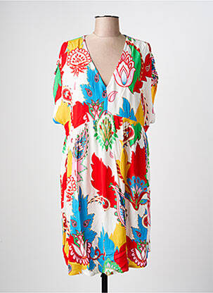 Robe courte manches courtes manches courtes rouge LES TROPEZIENNES PAR M.BELARBI femme