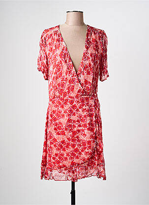 Robe courte manches courtes manches courtes rose LA PETITE ETOILE femme