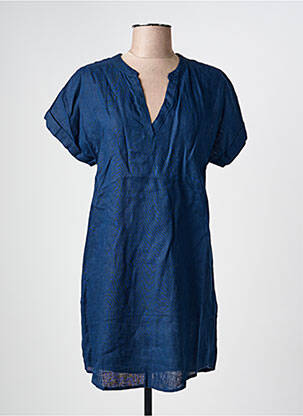 Robe courte manches courtes manches courtes bleu CREAM femme
