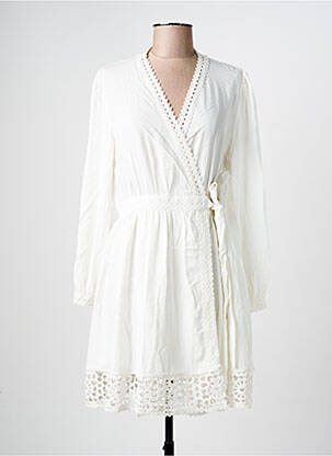 Robe courte manches longues manches longues blanc LA PETITE ETOILE femme