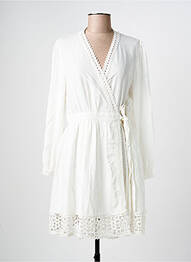 Robe courte manches longues manches longues blanc LA PETITE ETOILE femme