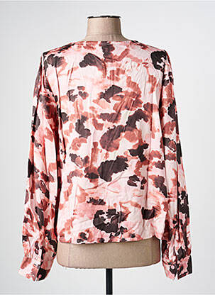 Blouse tissage popeline manches longues rose CREAM femme