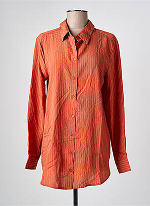 Tunique manches longues col chemisier orange CREAM femme