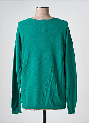 Pull col v manches longues vert CREAM femme