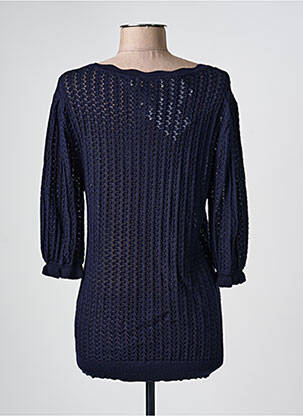 Pull coupe cintrée manches 3/4 bleu LA PETITE ETOILE femme