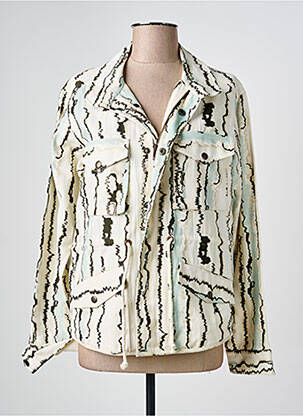 Veste casual col chemisier beige STORIATIPIC femme