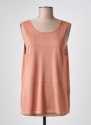Top stretch sans manche orange CREAM femme