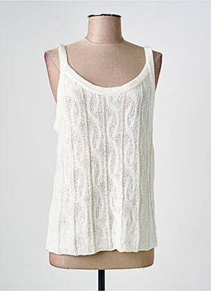 Top stretch fines bretelles beige CREAM femme