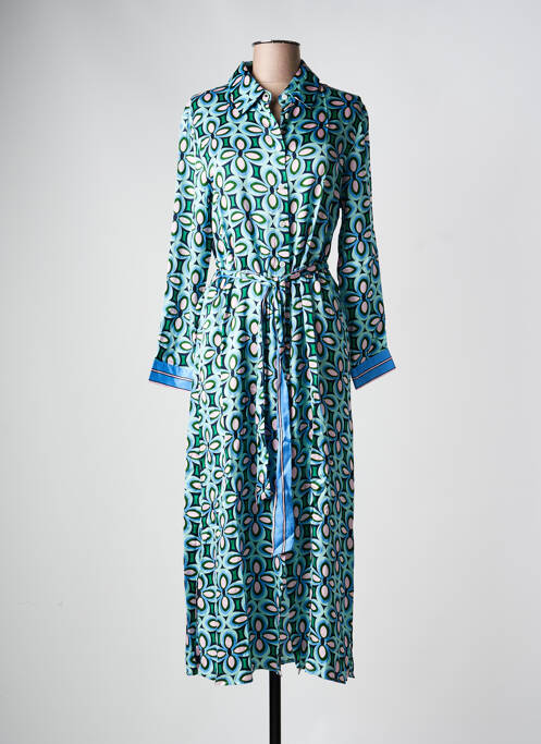 Robe longue manches longues manches longues bleu LA PETITE ETOILE femme