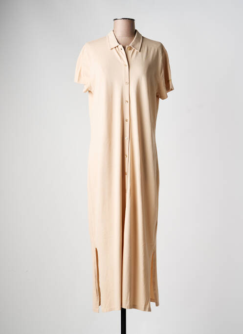 Robe longue manches courtes manches courtes beige LES TROPEZIENNES PAR M.BELARBI femme