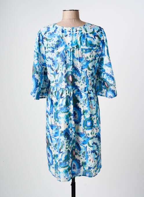 Robe courte manches 3/4 manches 3/4 bleu GARCIA femme