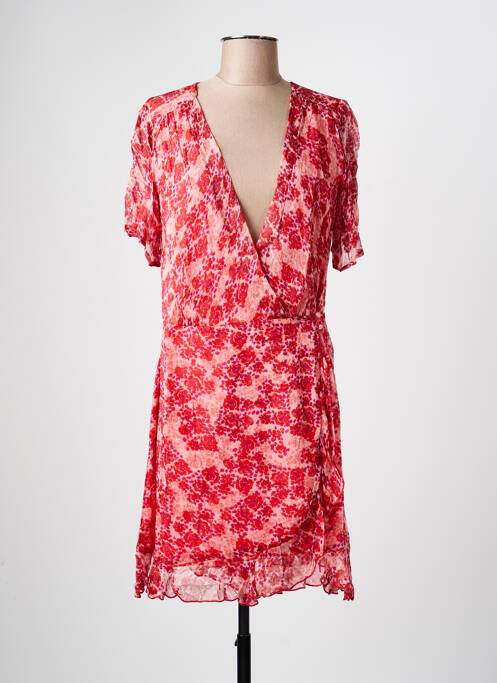 Robe courte manches courtes manches courtes rose LA PETITE ETOILE femme