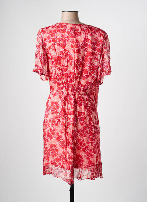 Robe courte manches courtes manches courtes rose LA PETITE ETOILE femme
