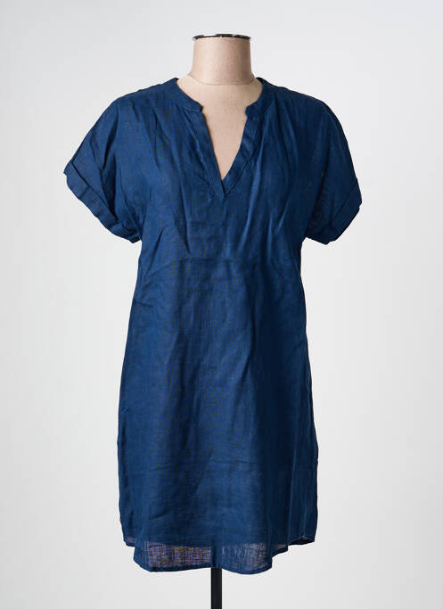 Robe courte manches courtes manches courtes bleu CREAM femme