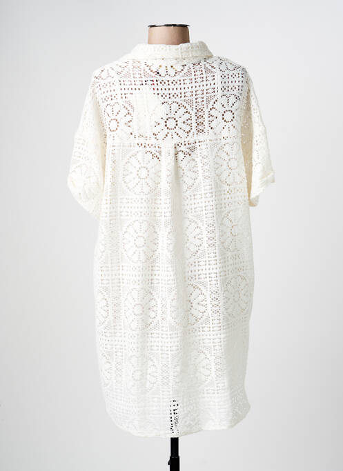 Robe courte manches courtes manches courtes beige LA PETITE ETOILE femme