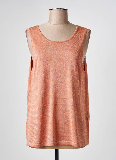 Top stretch sans manche orange CREAM femme