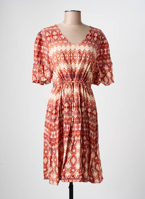 Robe mi-longue orange CREAM femme