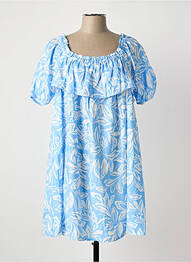 Robe courte manches courtes manches courtes bleu LA PETITE ETOILE femme