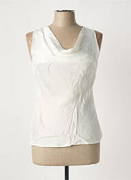 Top coupe cintrée sans manche beige MARYLEY femme