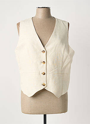 Gilet sans manche fausses poches beige CREAM femme
