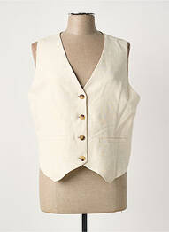 Gilet sans manche fausses poches beige CREAM femme