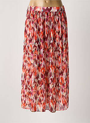 Jupe mi-longue doublure textile rouge GARCIA femme