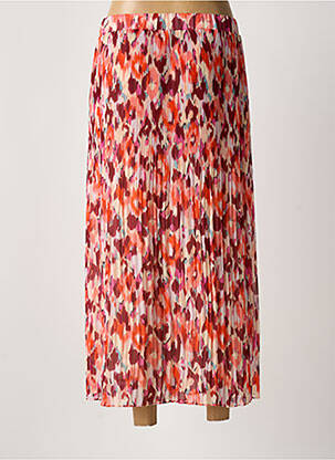 Jupe mi-longue doublure textile rouge GARCIA femme