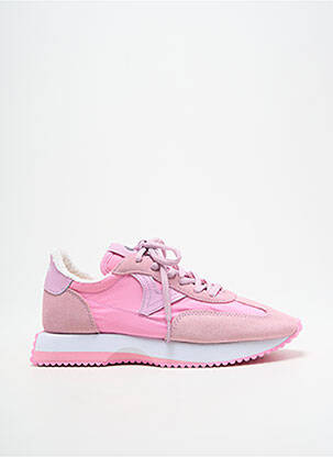 Baskets bout rond talon plat jusqu'à 3cm rose VICTORIA femme