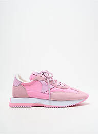 Baskets bout rond talon plat jusqu'à 3cm rose VICTORIA femme