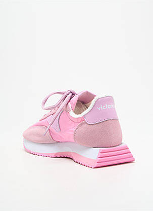 Baskets bout rond talon plat jusqu'à 3cm rose VICTORIA femme
