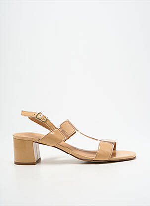 Sandales/nu pieds matière lisse talon de 4 à 6cm beige WE DO femme