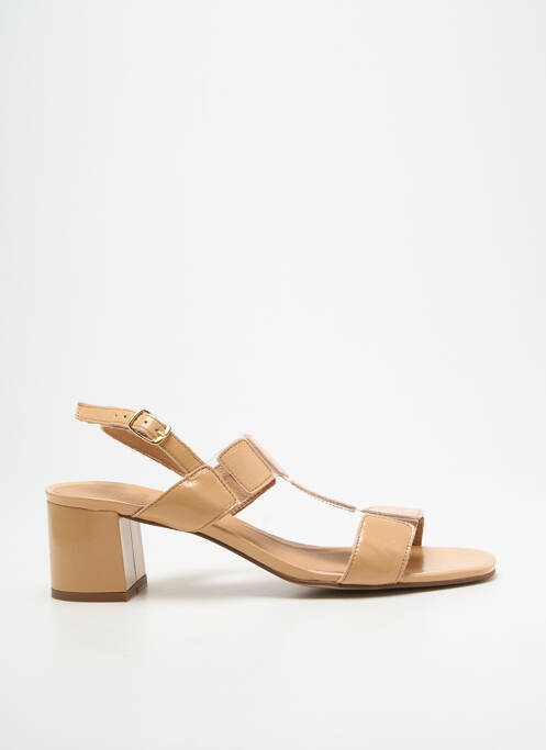 Sandales/nu pieds matière lisse talon de 4 à 6cm beige WE DO femme