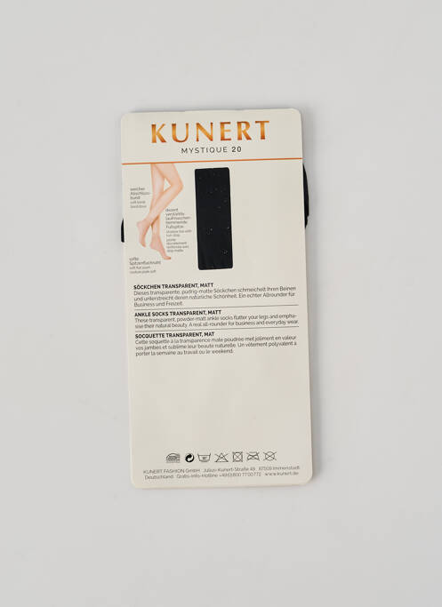 Chaussettes légère et transparente noir KUNERT femme