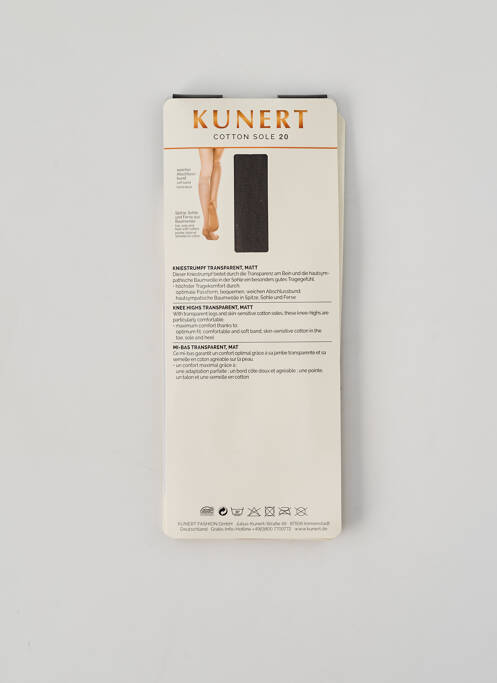 Chaussettes légère et transparente gris KUNERT femme