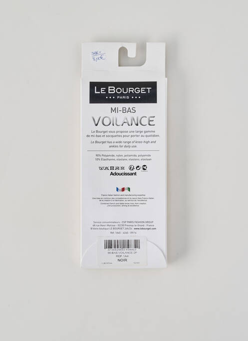 Chaussettes noir LE BOURGET femme