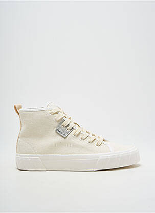 Baskets bout rond talon plat jusqu'à 3cm beige ARMISTICE femme
