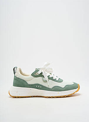 Baskets bout rond talon plat jusqu'à 3cm vert ARMISTICE femme